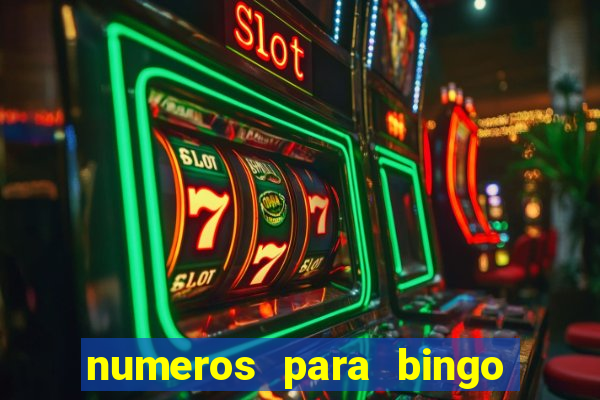 numeros para bingo de 1 a 90