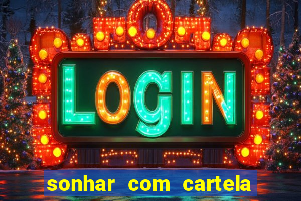 sonhar com cartela de bingo