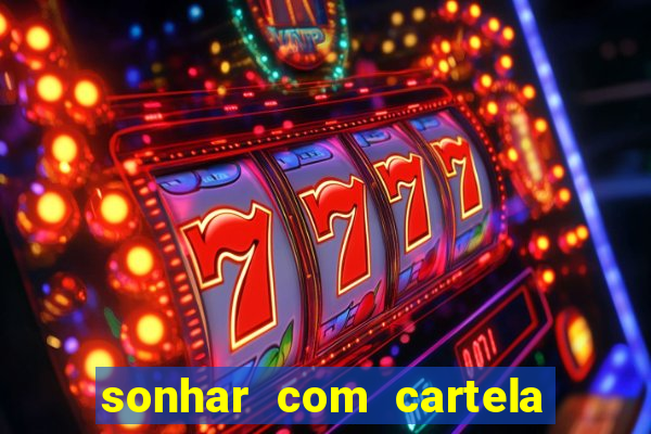 sonhar com cartela de bingo