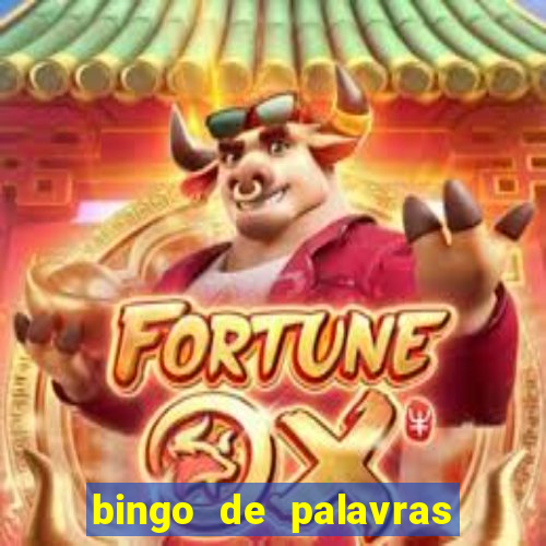 bingo de palavras cha de bebe