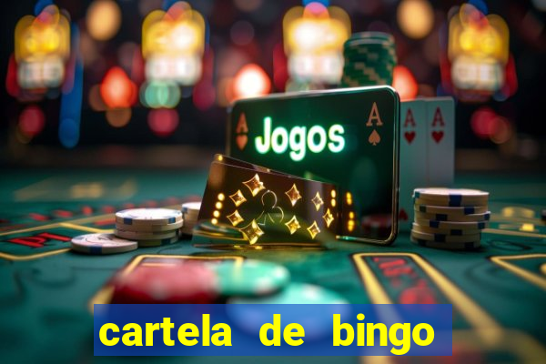 cartela de bingo pra imprimir