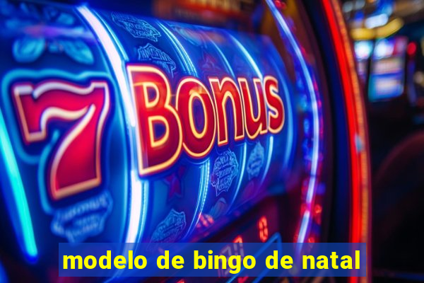 modelo de bingo de natal