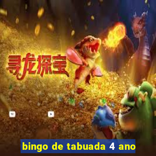 bingo de tabuada 4 ano