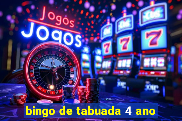 bingo de tabuada 4 ano