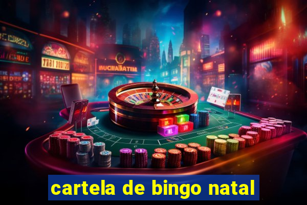 cartela de bingo natal