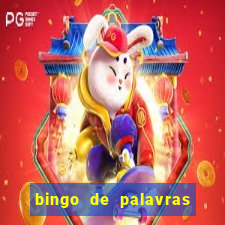 bingo de palavras 3 ano