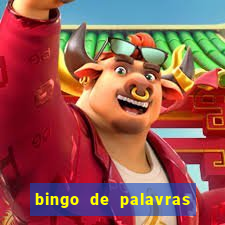 bingo de palavras 3 ano