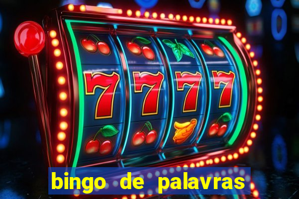 bingo de palavras 3 ano