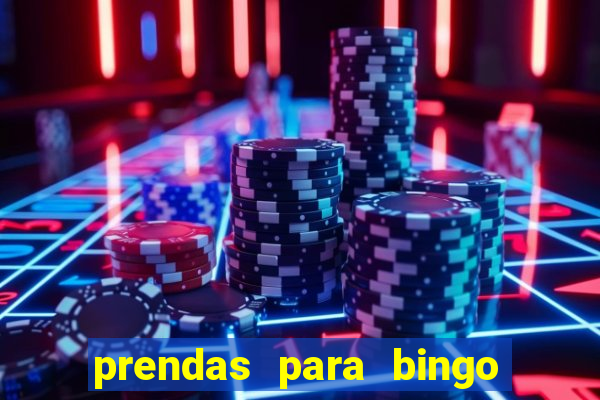 prendas para bingo de natal