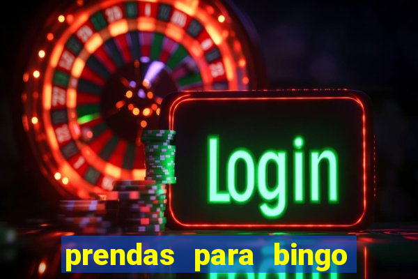 prendas para bingo de natal