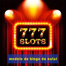 modelo de bingo de natal