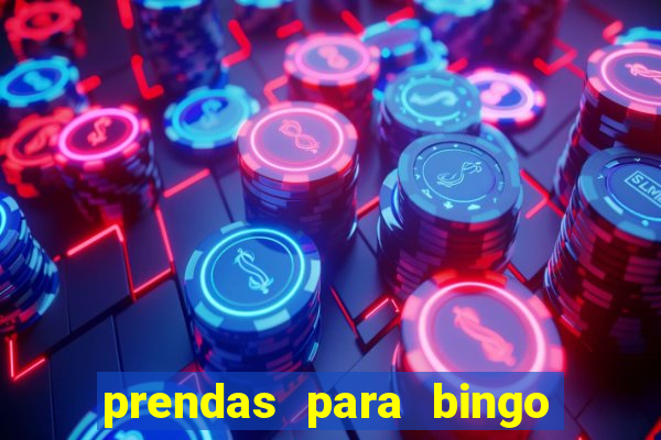 prendas para bingo de natal