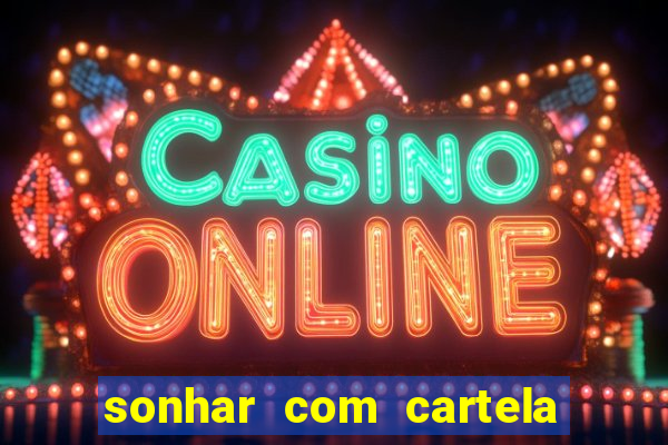 sonhar com cartela de bingo